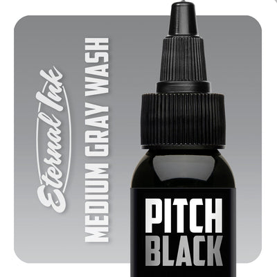 Pitch Black Medium Gray Wash - GO TATTOO SUPPLY