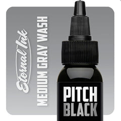 Pitch Black Medium Gray Wash - GO TATTOO SUPPLY
