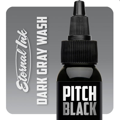 Pitch Black Dark Gray Wash - GO TATTOO SUPPLY