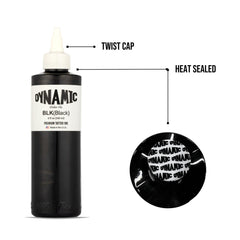 Black Tattoo Ink - 8 oz. Bottle - GO TATTOO SUPPLY