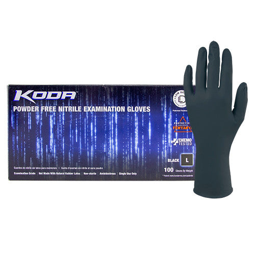 KODA BLACK NITRILE GLOVE - GO TATTOO SUPPLY
