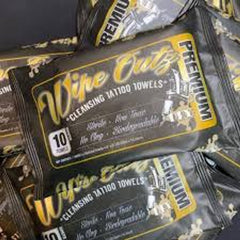 MD WIPE OUTZ - DRY-BLACK TATTOO TOWELS 10 COUNT PACKS - GO TATTOO SUPPLY