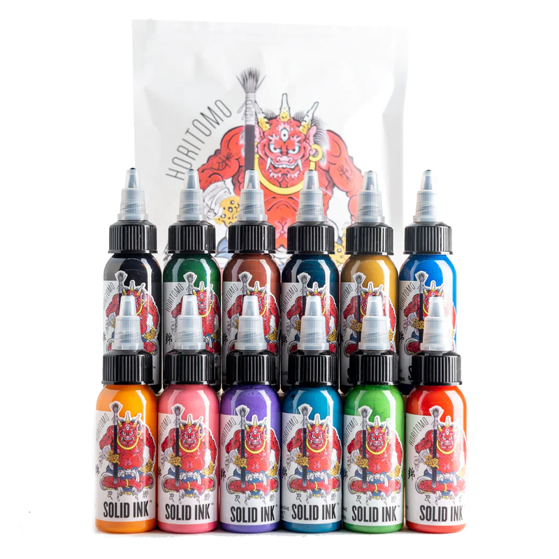 HORITOMO 1OZ SET | 12 COLORS (12 FOR THE PRICE OF 10) - GO TATTOO SUPPLY