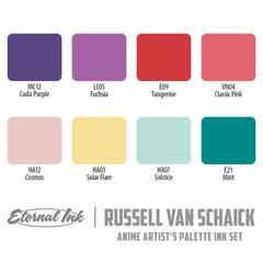 Artist's Palette Series: Russell Van Schaick-Anime Inspiration Set - GO TATTOO SUPPLY