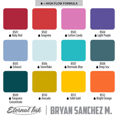 Bryan Sanchez M. Watercolor Ink Set - GO TATTOO SUPPLY