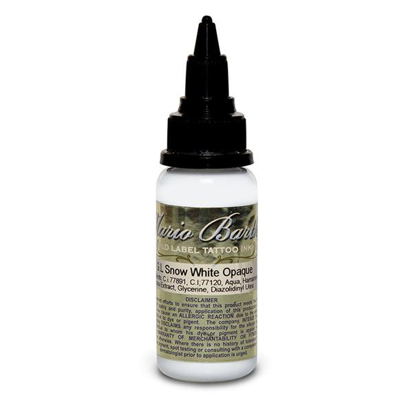 Snow White Opaque Sterile Tattoo Ink - Mario Barth Gold Label - GO TATTOO SUPPLY