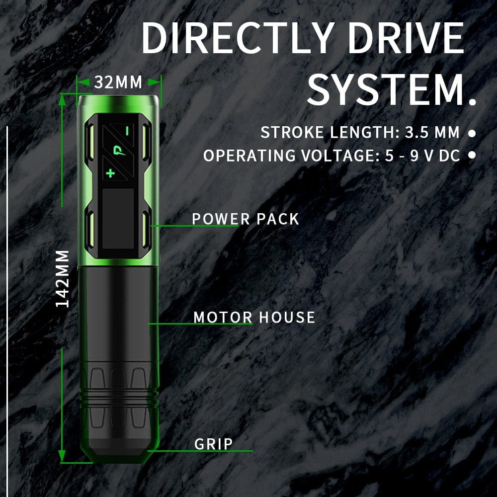 EZ Portex Generation 2S (P2S) 4.0mm  Wireless Battery Tattoo Pen Machine Gradient Color - EZ TATTOO SUPPLY